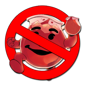 koolaid don't drink the kool-aid crossed out image of drink jug